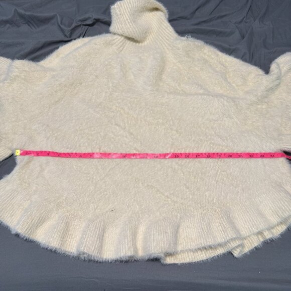 Anthropologie Poncho Style Cream Colored Women's Sweater - Picture 7 of 15